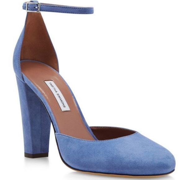 Tabitha Simmons Petra Denim Kidsuede Heel Women's 6 - Picture 1 of 11